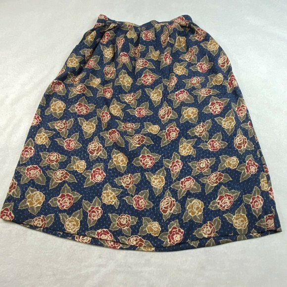 VTG 90's Pendleton Country Sophisticates Floral Satin Midi Skirt Cottagecore M/L - Picture 10 of 10